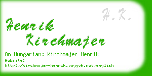 henrik kirchmajer business card